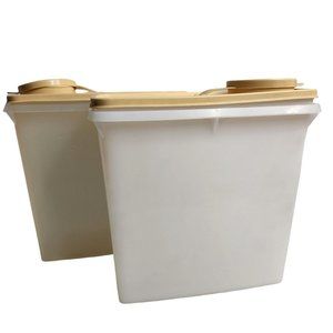 Lot of 2 Tupperware #469 Cereal Keeper 13 Cup Storage Containers with Lids